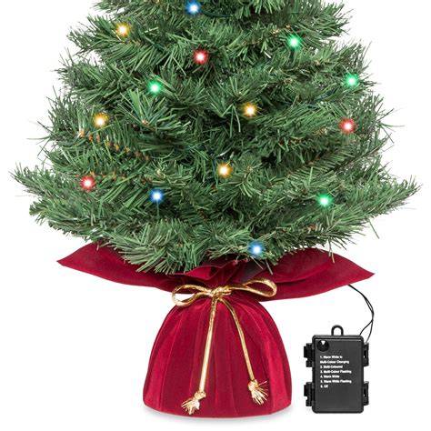 Bcp 26in Pre Lit Artificial Tabletop Christmas Tree W 35 Whitemulti