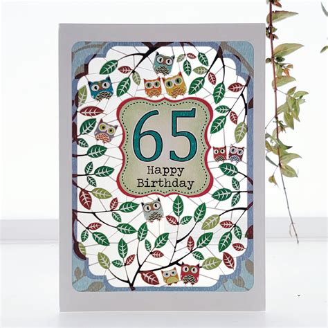 Age 65 Birthday Card 65th Birthday Card Humming Bird Card Pm838
