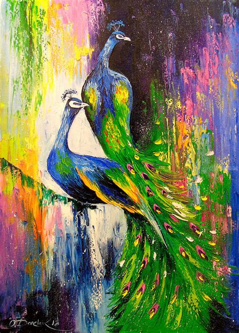 Peacocks Paintings By Olha Darchuk
