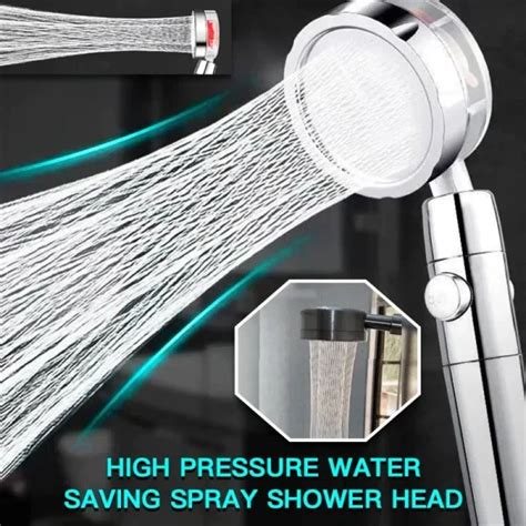 Dropship Bathroom Handheld For Home Shower Turbine Fan Blade Supercharge Nozzle Set Shower