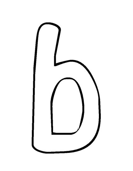 Bubble Letters Lowercase B Formal Letter