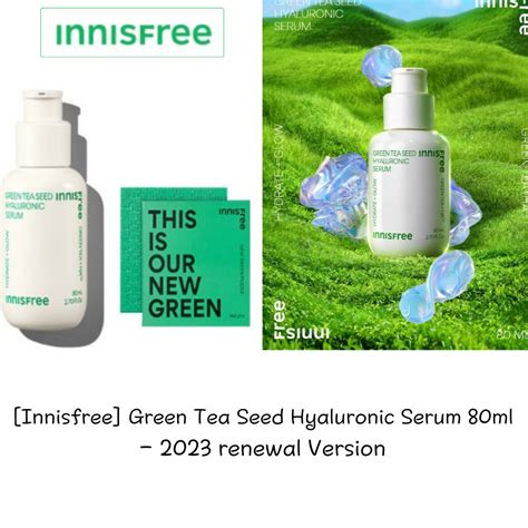 [ Innisfree ] Green Tea Seed Hyaluronic Serum 80ml 2023 Renewed Version Shopee Singapore