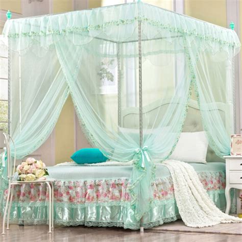 Metal bed frame single bed design ideas. High quality Palace Mosquito net luxury bed frame princess ...