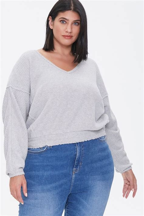 Plus Size Waffle Knit Top Forever 21 In 2021 Waffle Knit Top Knit