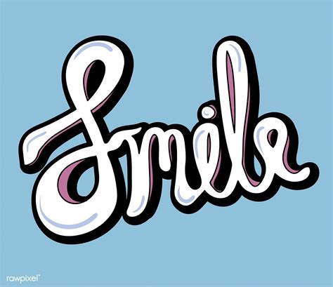 Smile Word Isolated On Background Premium Image By