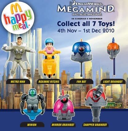 Minion Megamind Mcdonalds Happy Meal Fast Food Cereal