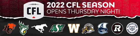2022 Canadian Football League Season Opens Thursday Night