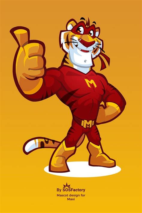 Tiger Mascot Design For Maxi Mascot Design Cartoon Logo Cartoon