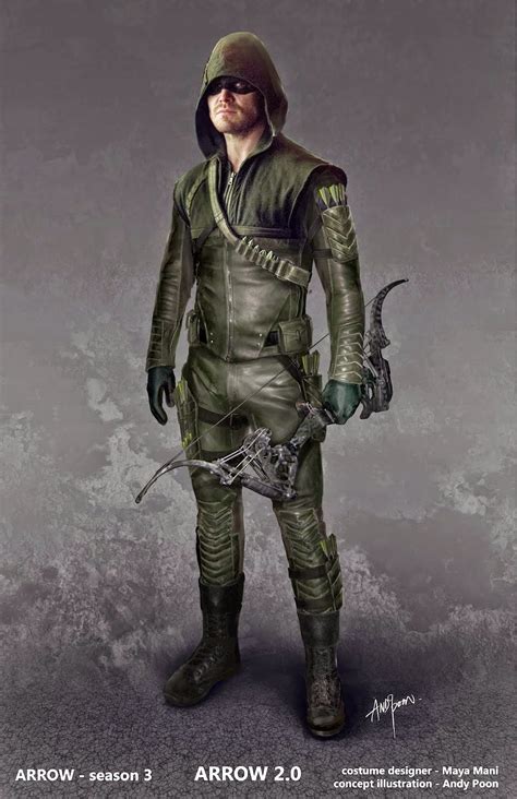 See Arrows New Costume In Concept Art By Andy Poon Film