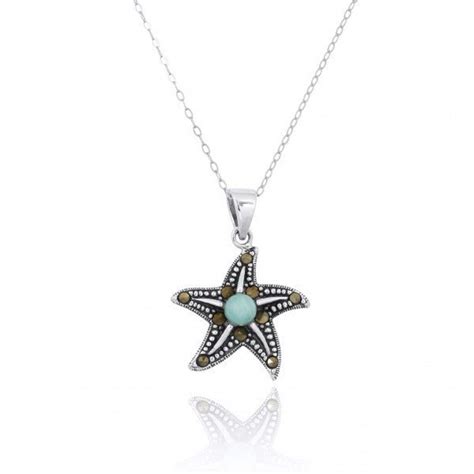 925 Sterling Silver Starfish Necklace Starfish Pendant With Etsy