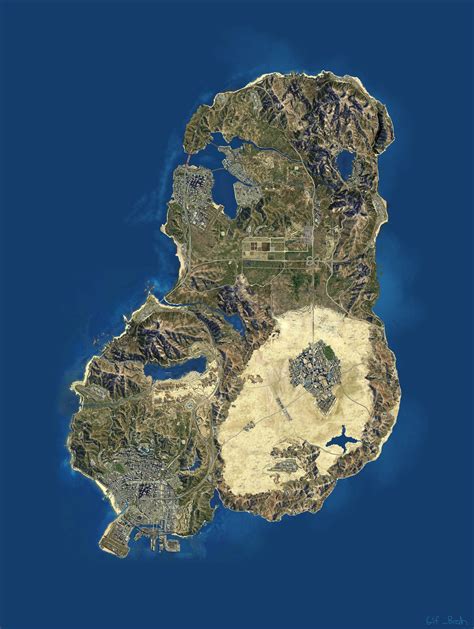 Fan Made Gta V Map Comparable To The Map In Sa Includes All 3 Cities