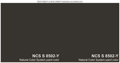 Natural Color System Ncs S Y Vs Ncs S Y Color Side By Side