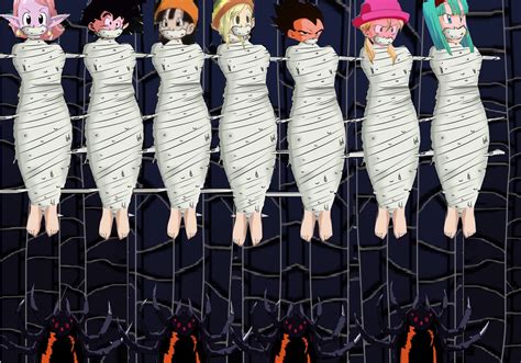 Image Kai Of Time And Her Firends Tied Up In Web Gagged In Web Bare Footedpng Animewiki2