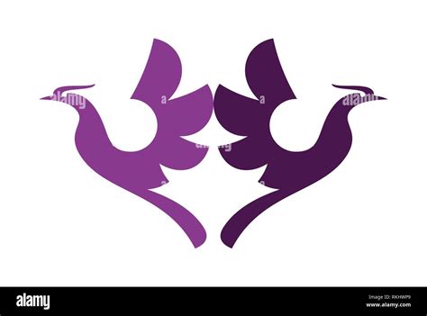 Two Bird Fly Logo Icon Stock Vector Image And Art Alamy