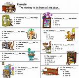 Photos of In On At Prepositions Exercises
