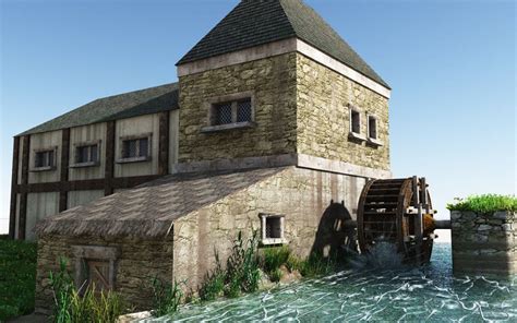 3d Model Vue Vob Eon Medieval Norman Watermill Image01 The Old Ways