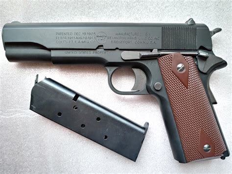 In 1911, after extensive testing, the new pistol and its cartridge, designed by browning and manufactured by colt, were adopted for u.s. GM5 ガバメント M1911 レミントンUMC リアルサイズ | 万丈 一致