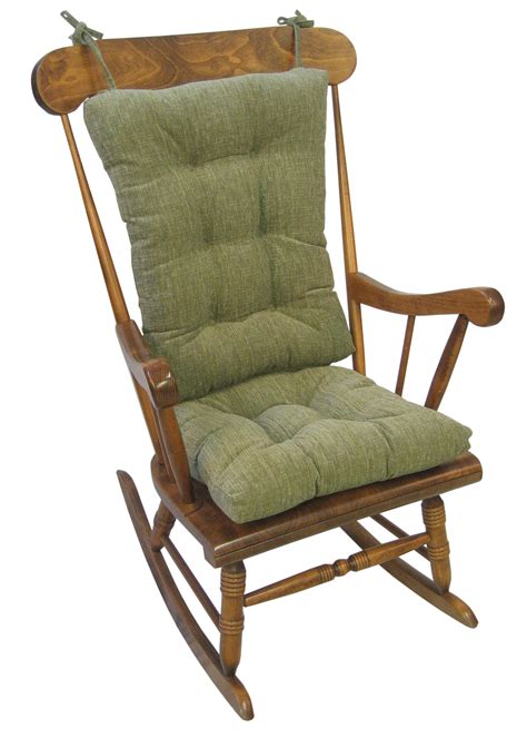Gripper Non Slip Chenille Jumbo Rocking Chair Cushion Set