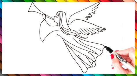 How To Draw An Angel Step By Step Angel Drawing Easy