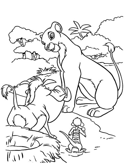 El rey leon – dibujos animados infantiles, para colorear