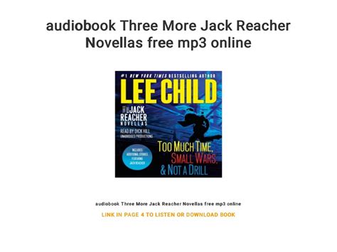 Audiobook Three More Jack Reacher Novellas Free Mp3 Online