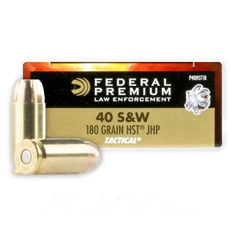 40 Sandw 180 Gr Hst Jhp Federal Premium Tactical 50 Rounds Ammo