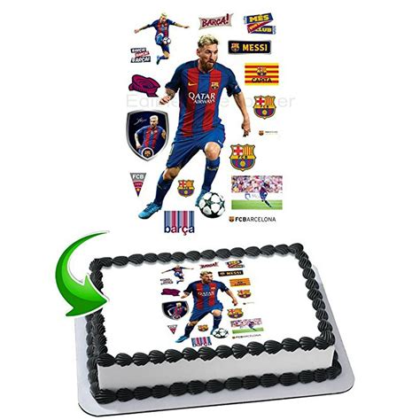 Lionel Messi Barcelona Cake Edible Image Cake Topper Personalized