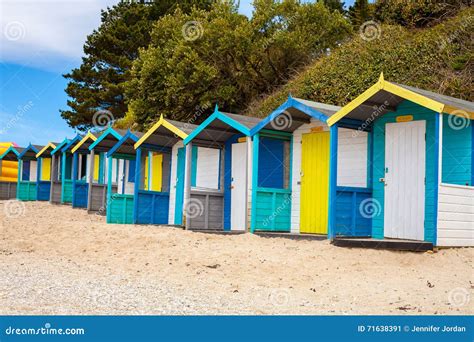 Colorful Beach Huts Stock Image Image Of British Holiday 71638391