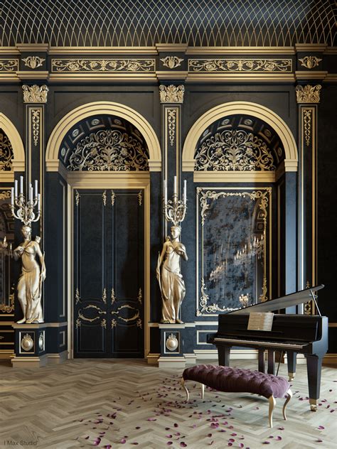 Blackummixing Between Gold And Black Color In Luxury Style