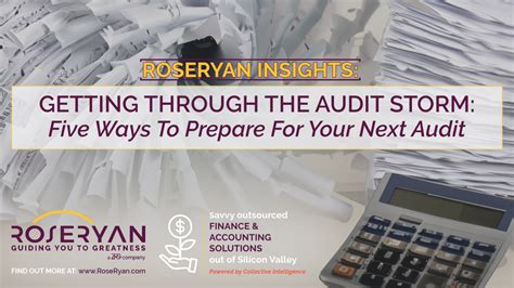 GETTING THROUGH THE AUDIT STORM: Five Ways To Prepare For Your Next
