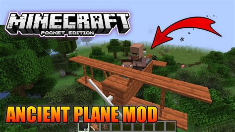 Craftable Plane Addon For Mcpe Mod Craftable Plane Mod For Minecraft