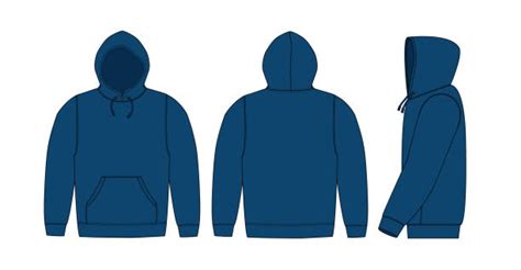 Hoodie Template Silhouette Illustrations Royalty Free Vector Graphics