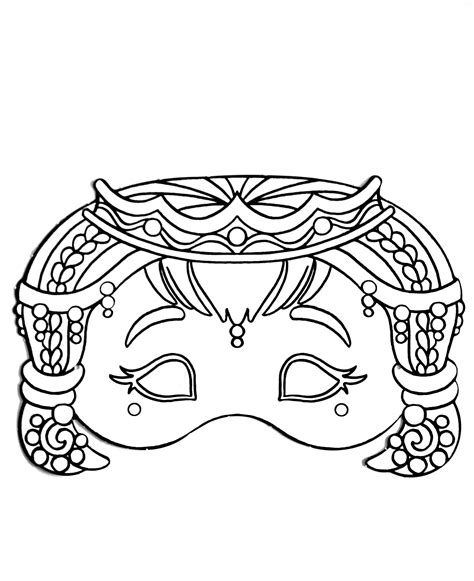 Print out your masks on a color printer using white card stock. Carnival mask for kid 4 - Masks Coloring pages for kids to ...