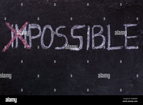 Making Possible The Impossible Positive Attitude Concept Stock Photo