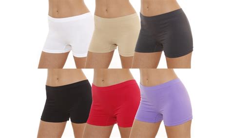 Plus Size Women Seamless Stretch Boy Shorts Fits 14 20 1x 2x 6 Pack