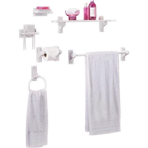 With buy now pay later options available and easy free returns. Buy HOME Wooden 6 Piece Bathroom Accessory Set - White at ...
