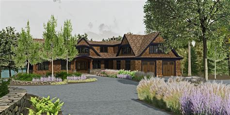 Design Rendering Of A Home To Be Built On Lake Sunapee Nh