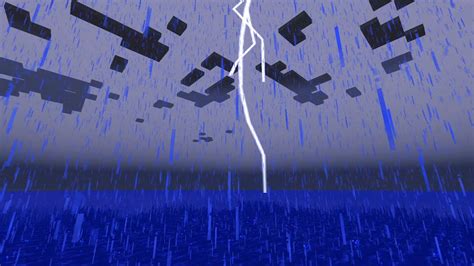 One Hour Of Minecraft Thunderstorm Lightning And Rain Sounds Through