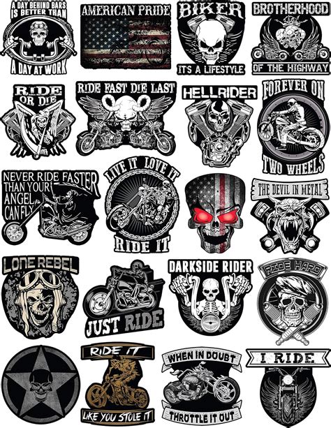 20 Motorcycle Stickers 100 Vinyl Stickers For Adults Badass