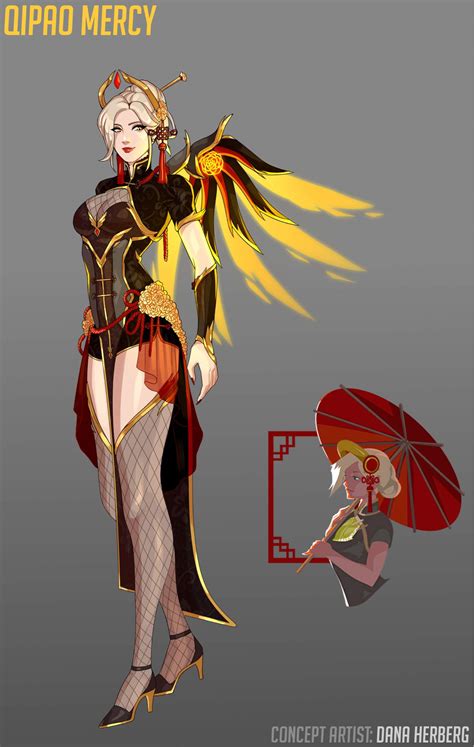 Qipao Mercy Lunar New Year Concept Overwatch Amino
