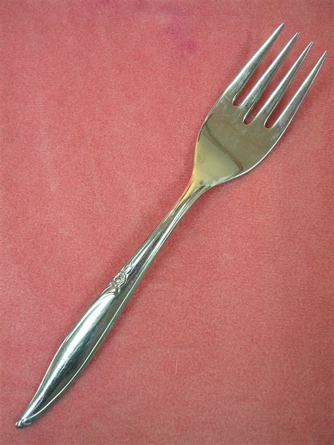 oneida forever rose salad fork kenwood stainless flatware silverware