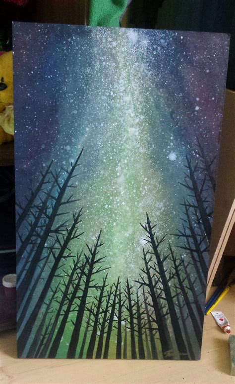 Acrylic Painting Sky Night Milky Way By Atb Myart Atb Painting