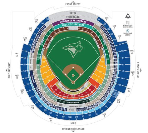Seating Map Toronto Blue Jays