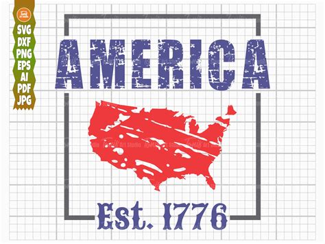 America Est 1776 Svg Patriotic Svg Usa Clipart