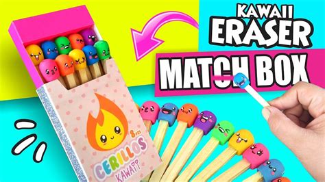 Diy Match Box Erasers Easy Diy Crafts