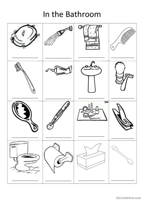 In The Bathroom English Esl Worksheets Pdf And Doc