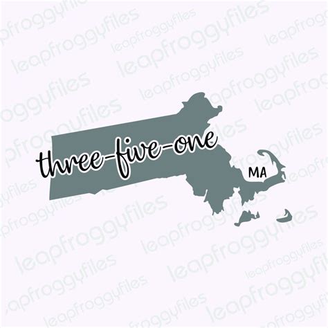 Massachusetts Area Code 351suffolk County Middlesex Rockland Etsy