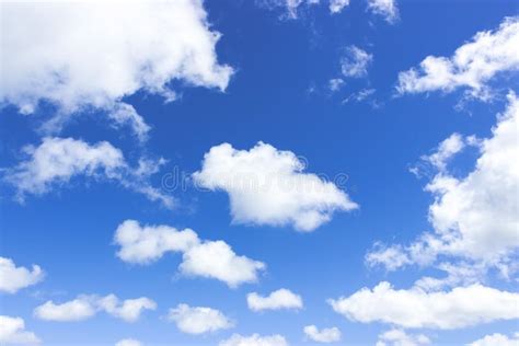 Blue Sky Cloudy Sunny Day With Clouds Stock Photo Image Of Sunny