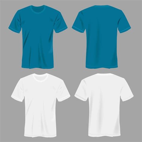 Blue T Shirt Template Front And Back