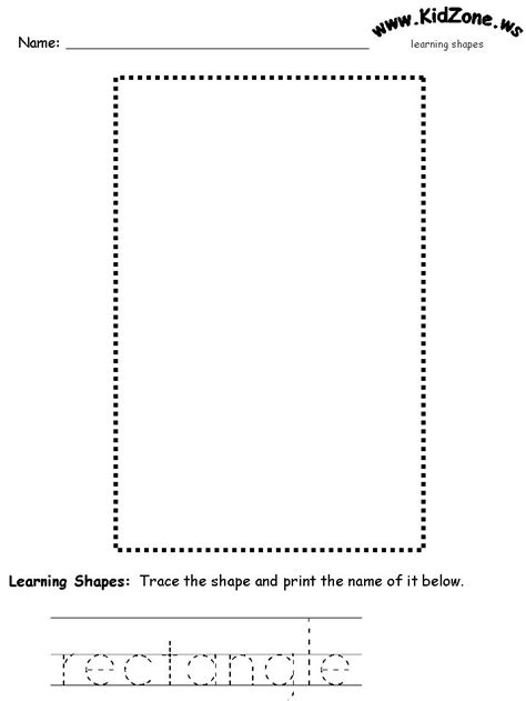 Rectangles Shapes Preschool Rectangle Worksheet Worksheet For Preschool
